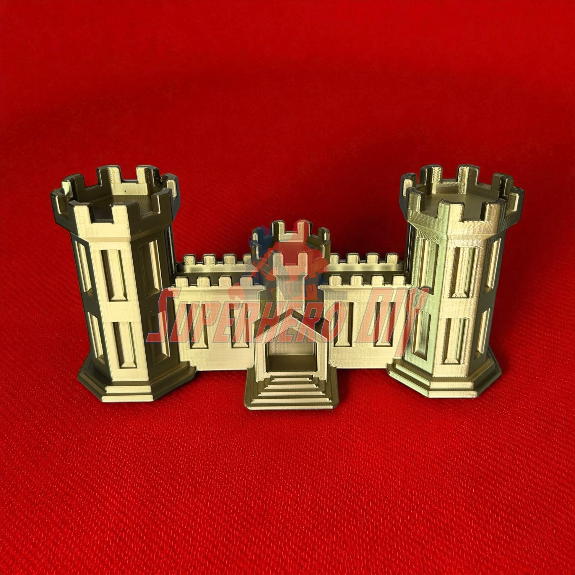 Engineer Castle pride display for veterans, active duty, and supporters in gold, for ceremonies, promotion, retirement, or office