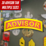 Army Combat Advisor Tab Wall Display, SFAB Tab, 4 to 15 Inch Sizes