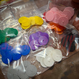 Doorables display stands all prepped in bags of 10 each in multiple colors!