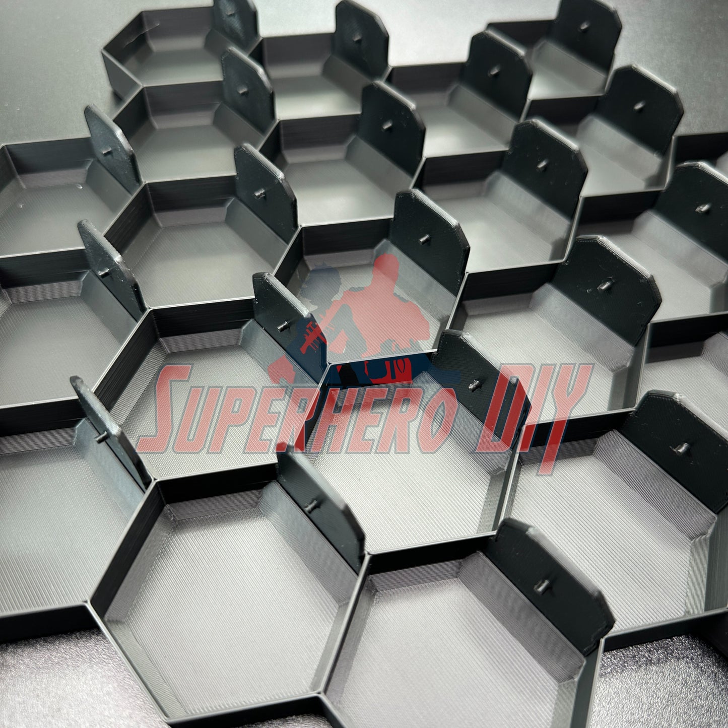 Honeycomb Wall Display for Disney Doorables: Organize and Showcase Your Collection, featuring 3D-printed honeycomb tree holders