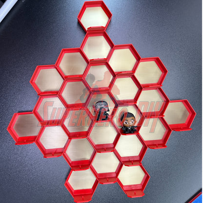 Honeycomb Display for 24 Disney Doorables - 3D-printed organizer for showcasing Disney Doorables collection.