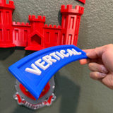 3D vertical construction engineer tab in blue with the word 'VERTICAL' displayed prominently.