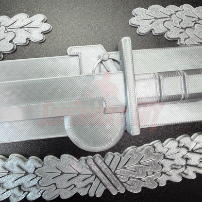 Combat Action Badge Display Insignia with engraved details and intricate designs on a black background.