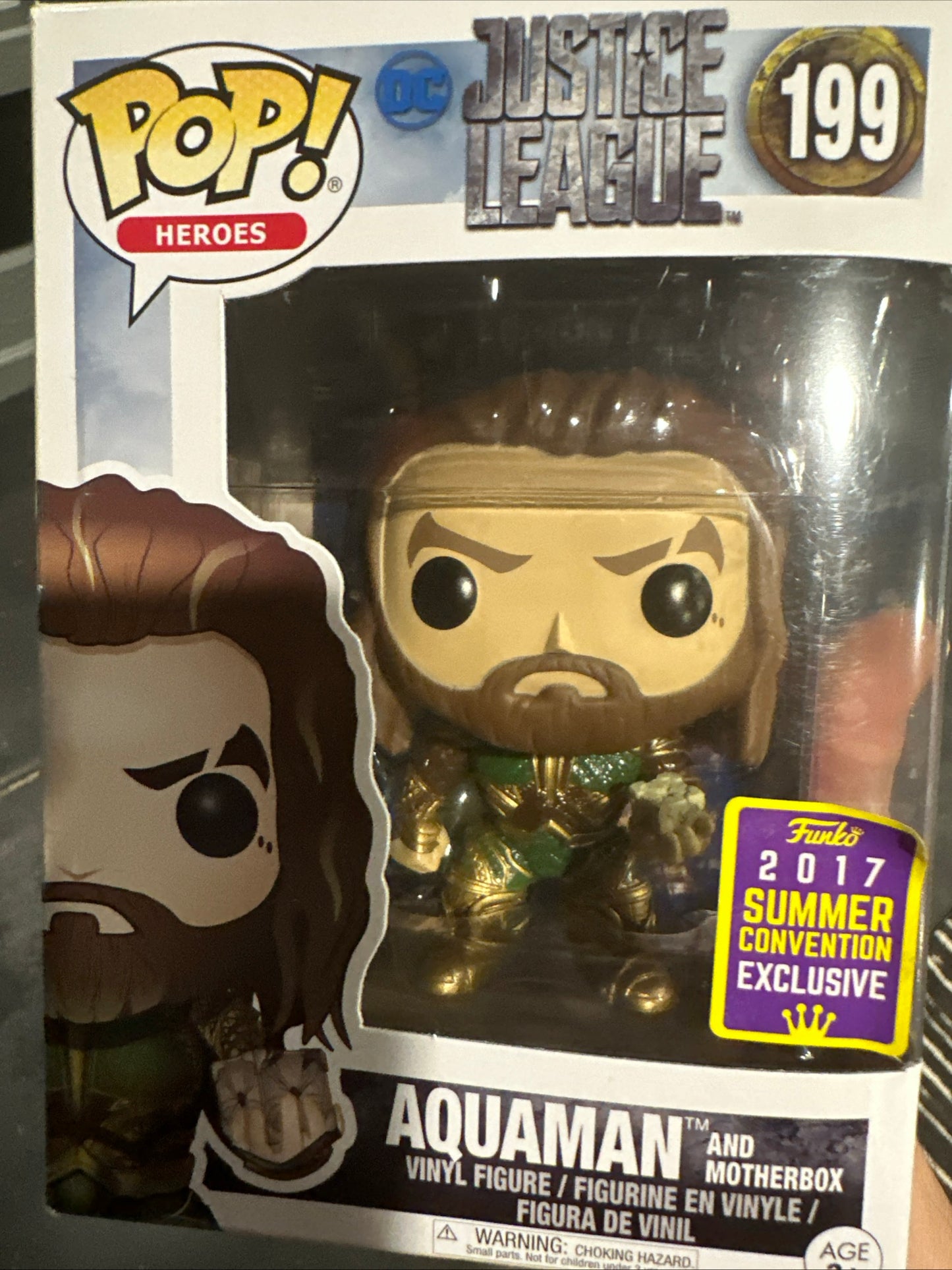 Funko Pop! Vinyl: DC Universe - Aquaman #199 - (w/ Mother Box) - San Diego Comic Con for sale - Superhero DIY