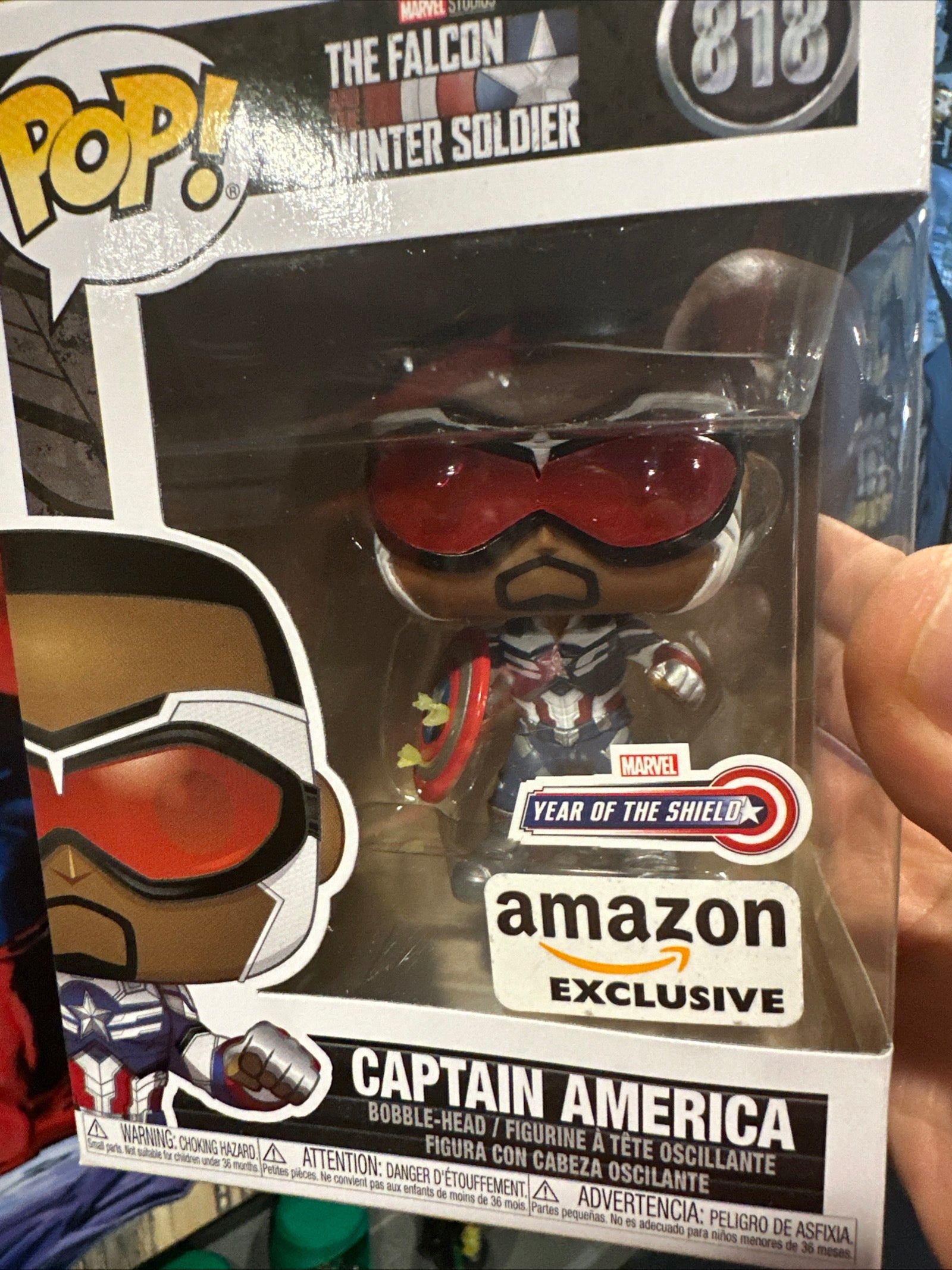 Funko Pop! Vinyl: Marvel - Captain America - Amazon #818 Sam Wilson for sale - Superhero DIY