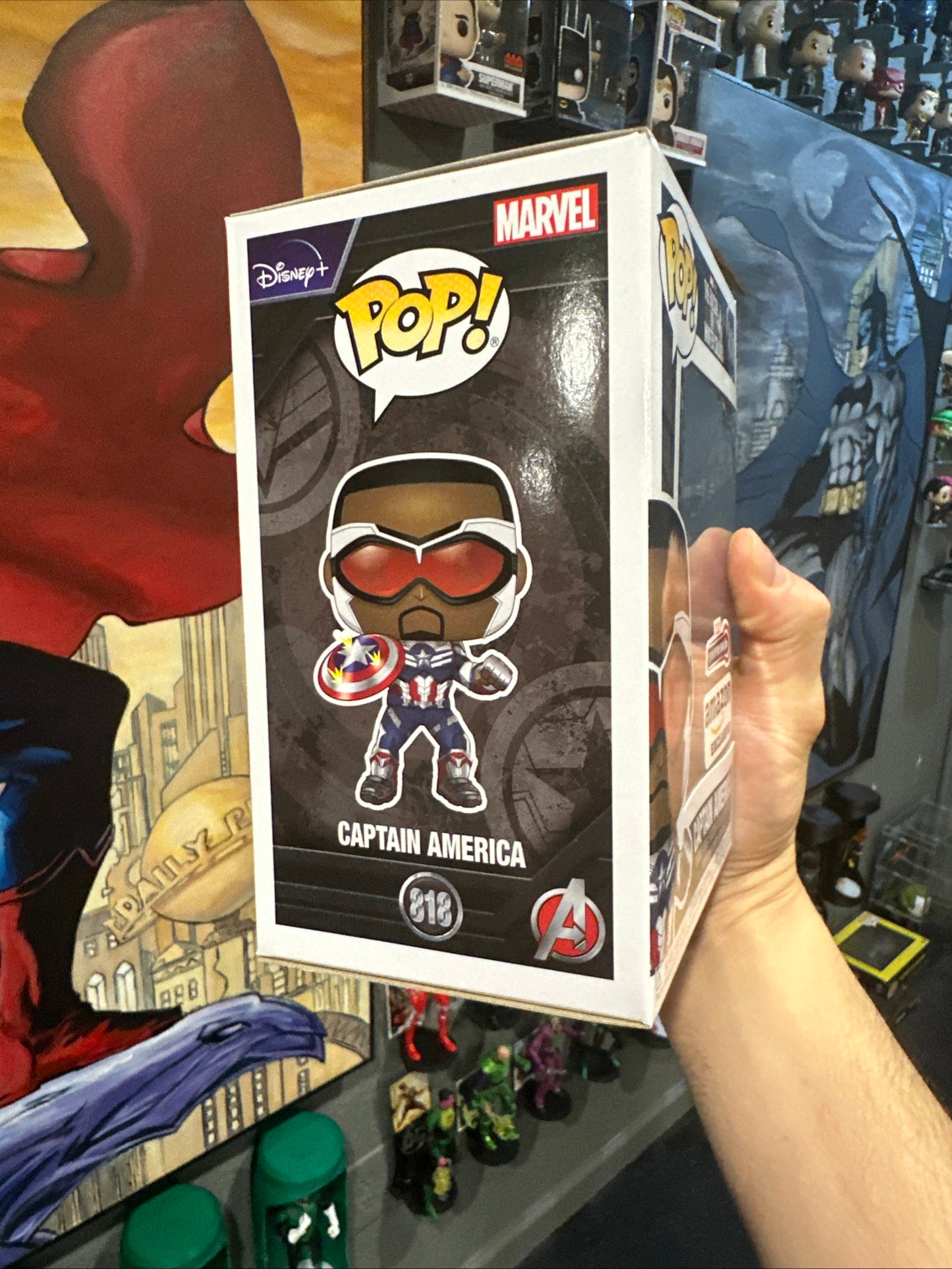 Funko Pop! Vinyl: Marvel - Captain America - Amazon #818 Sam Wilson for sale - Superhero DIY