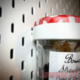 Jar Mount for IKEA Skadis and Bonne Maman Jar - Superhero DIY
