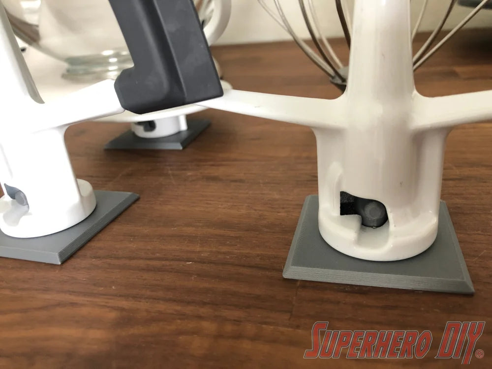 KitchenAid Organization Bundle | Cable Wrap for KitchenAid Stand Mixer + 4-PACK Attachment Mounts for KitchenAid Stand Mixer - Superhero DIY