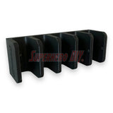 MINI Stick Holder Wall Mount for organizing knee hockey sticks, holds up to 5 or 10 mini sticks, perfect for collectors.