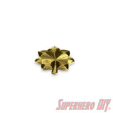 O-4 Major Navy lieutenant commander rank insignia in gold silk finish with oak leaf design