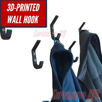 Multipurpose Coat Hook | 3D-printed storage hook storage strong and available in multiple colors! - Superhero DIY