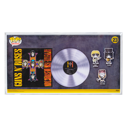 Deluxe Albums PopShield Protectors featuring Guns N' Roses Funko Pop album with vinyl and figures in thick PET plastic case.