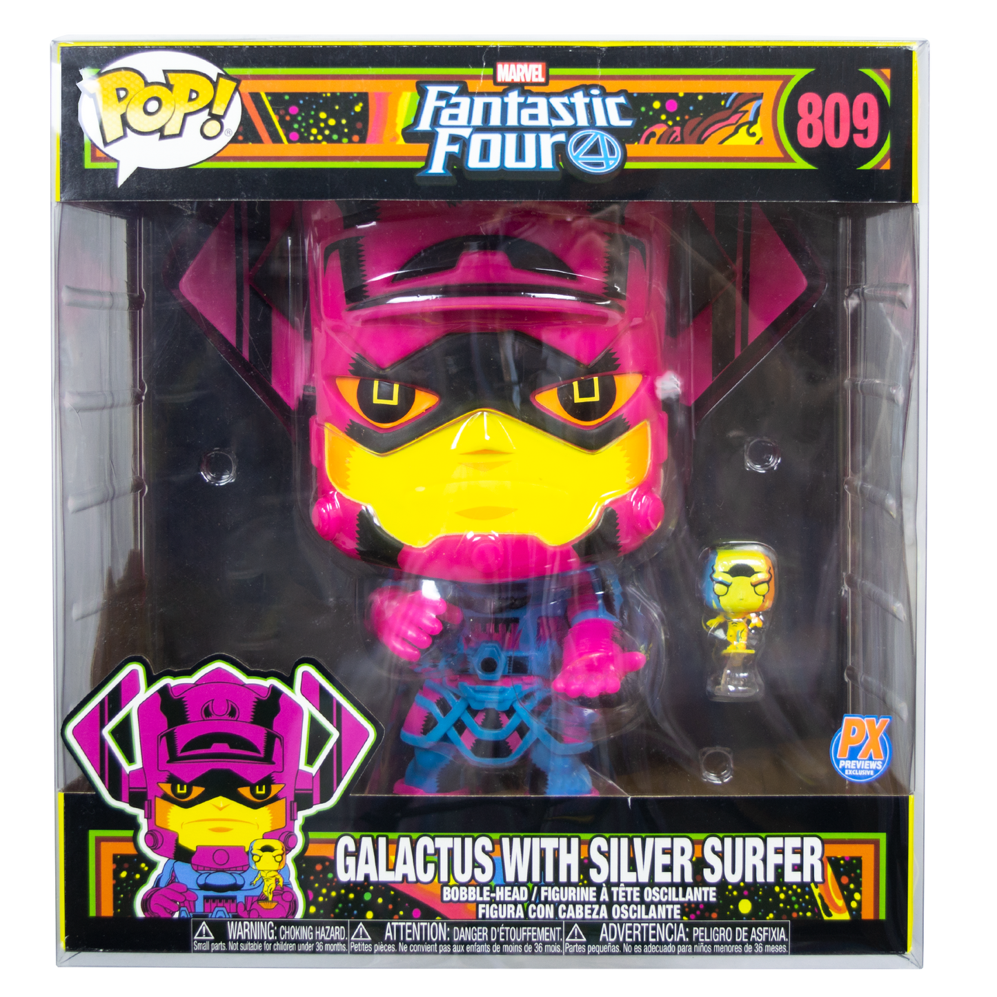 Marvel Fantastic Four Funko Pop! Vinyl Figure 809 Galactus with Silver Surfer in box