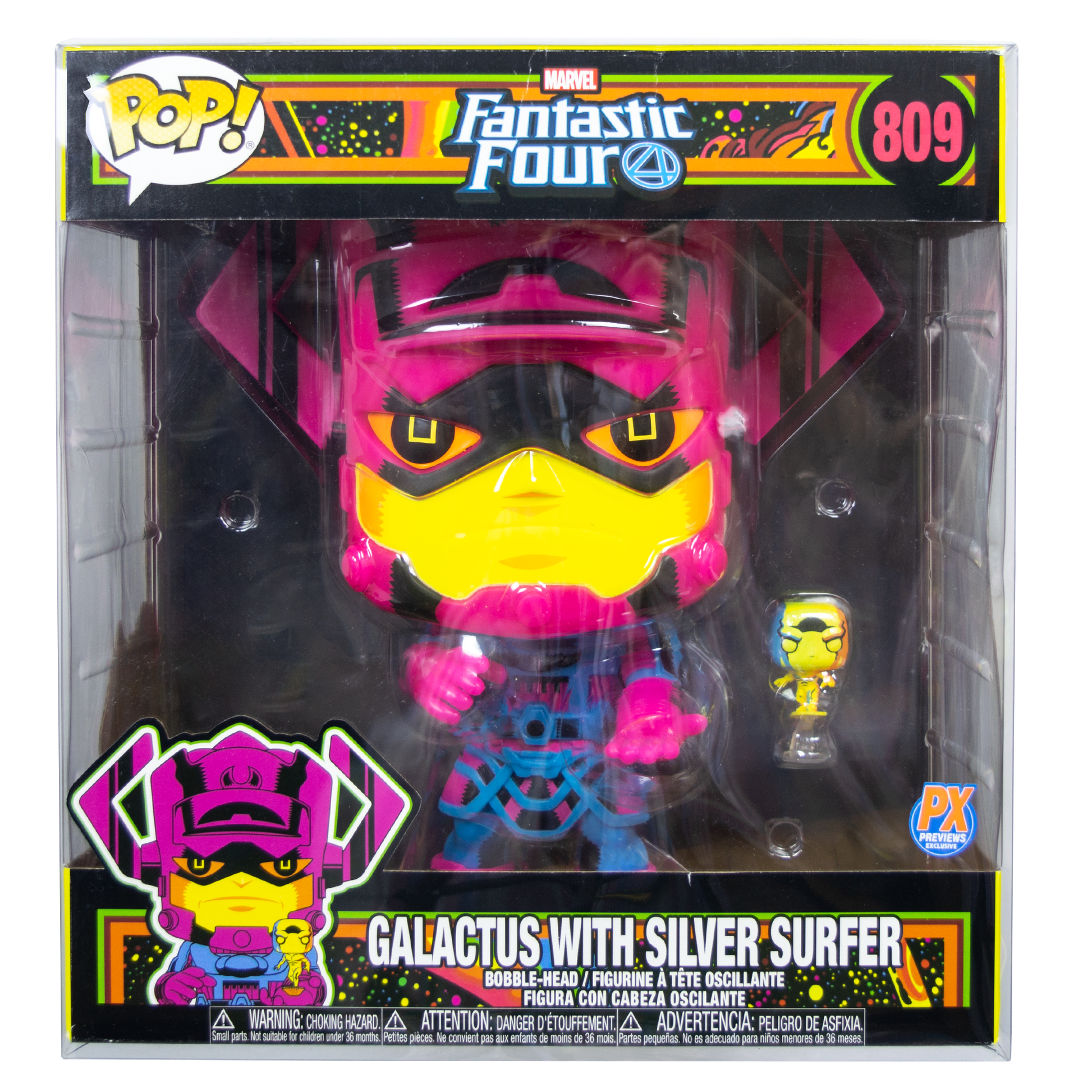Marvel Fantastic Four Funko Pop! Vinyl Figure 809 Galactus with Silver Surfer in box