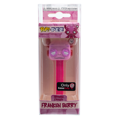 Limited Edition FrankenBerry PEZ Pop Dispenser in protective packaging