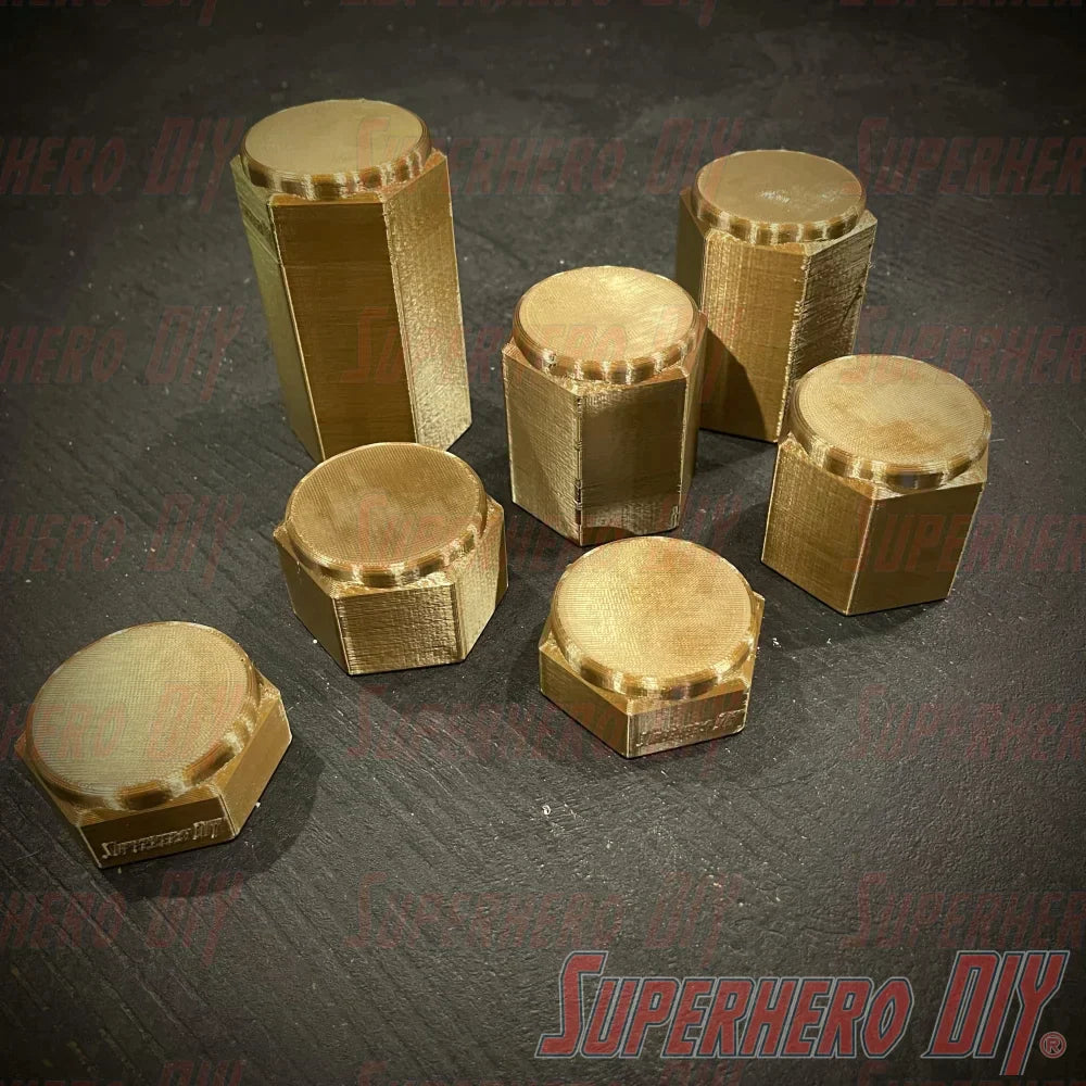 Pedestal Display Riser Stands for Funko Pop! 4" Figures or collectible display | Seven heights available different height raised stands - Superhero DIY