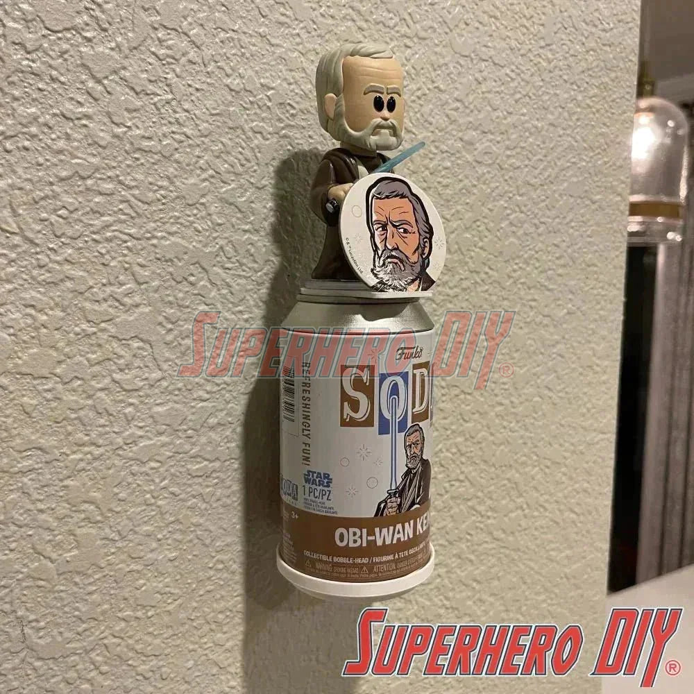 Pop Soda Floating Shelves | Wall Mount your Funko Pop Soda can, figure, and pog coin! Comes with command strips! No Screws, No Drilling! - Superhero DIY