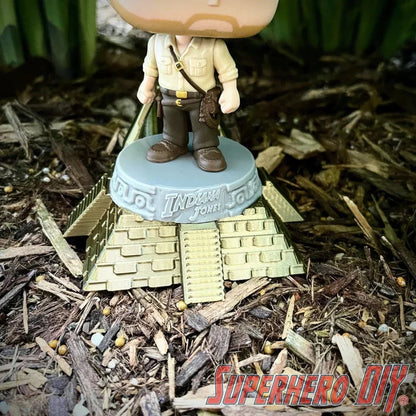 Pyramid Display Stand or Shelf for Indiana Jones or Namor Funko Pop - Mayan Pyramid Inspired Pop Vinyl Collectible Accessory - Superhero DIY
