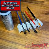 Ridged Paintbrush Holder | Makeup brush dryer | Ridged makeup brush stand to let your paint brushes dry or your clean make up brushes dry! - Superhero DIY
