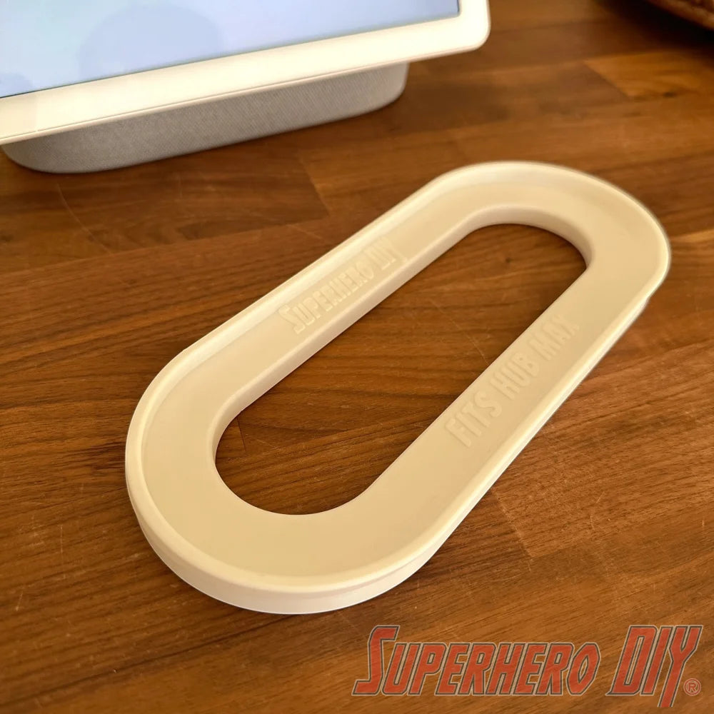 Riser stand for Google Nest Hub Max, elevates smart display to keep it high and dry on kitchen or bathroom counters