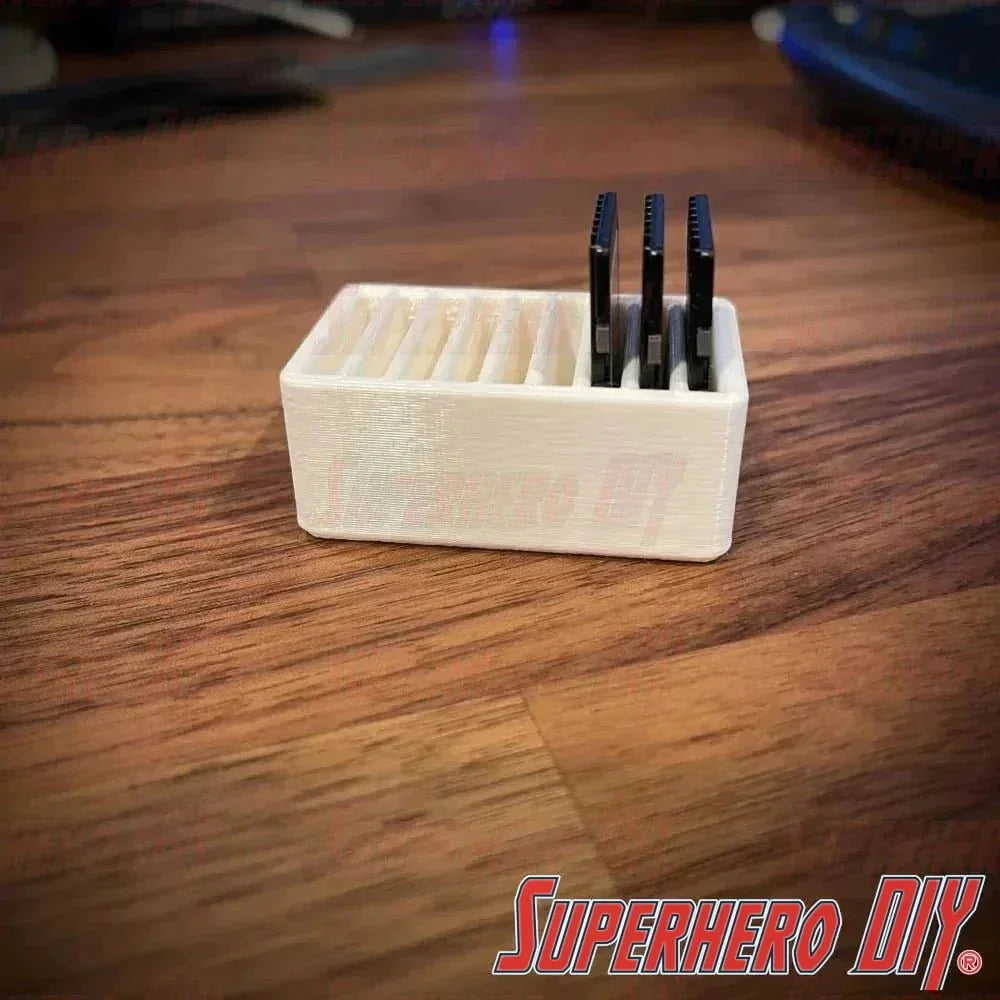 SD Card Holder | Memory card tray holds up to 9 SD cars | Desk organizer | Camera accessories - Superhero DIY