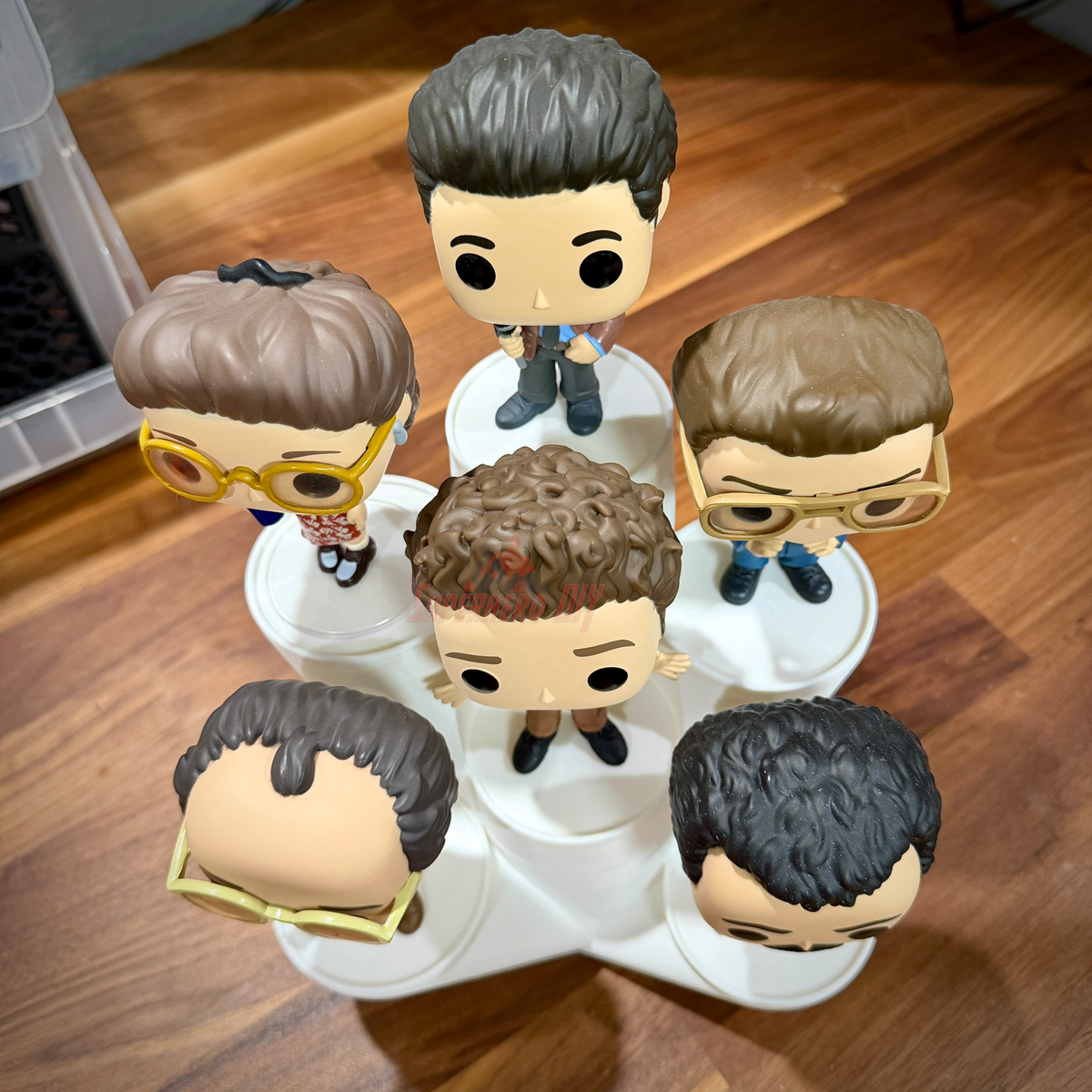 Six level Funko Pop riser by Superhero DIY with back-row figures raised for visibility
