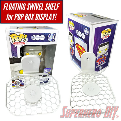 SWIVEL Pop Box Floating Shelf | Rotate your box for the perfect display | Screws included - Superhero DIY
