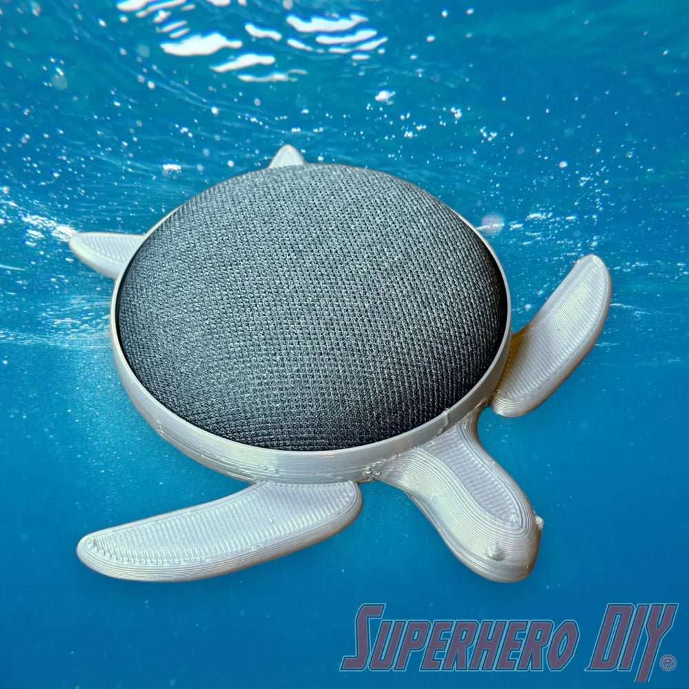 Sea Turtle Base for Google Nest Mini Smart Speaker | Cute Turtle Stand for Google Home Mini Holder | Turtle Google Home Mini Stand - Superhero DIY