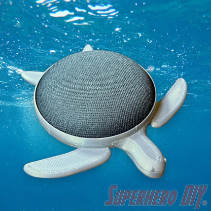 Sea Turtle Base for Google Nest Mini Smart Speaker | Cute Turtle Stand for Google Home Mini Holder | Turtle Google Home Mini Stand - Superhero DIY