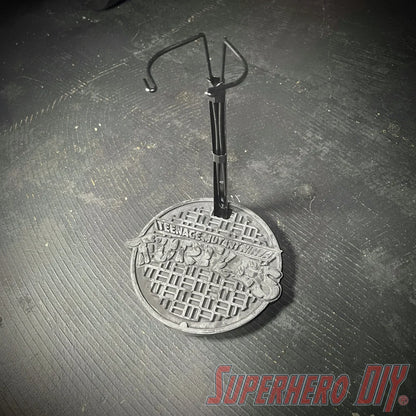 Sewer Cover for 1/4 scale figure stand | Turtles Sewer Cover fits over stand | Great for NECA 16" Turtles - Superhero DIY