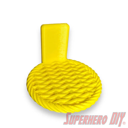 Sliding Woven Shelf for Handmade by Robots Vinyl Figure | Floating Shelf with Knit/Woven Design - Superhero DIY