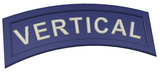 3D vertical construction engineer tab featuring a blue arch with the word 'VERTICAL' in bold letters.