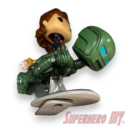Swivel Shelf for Pop! Rides or Deluxe Funko Pops with Raindrop Base | Includes Mounting Screw - Superhero DIY