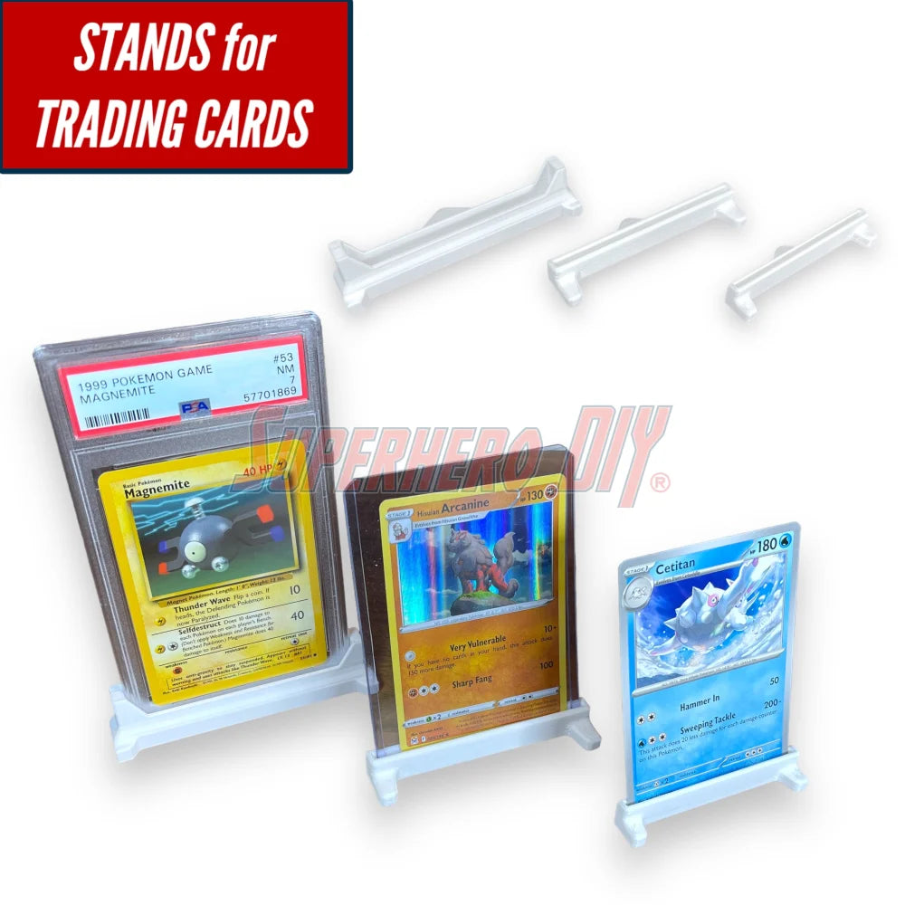 Trading Card Stands | Display your Trading Cards with ease, fits PSA graded, CGC graded or BGS slabs - Superhero DIY