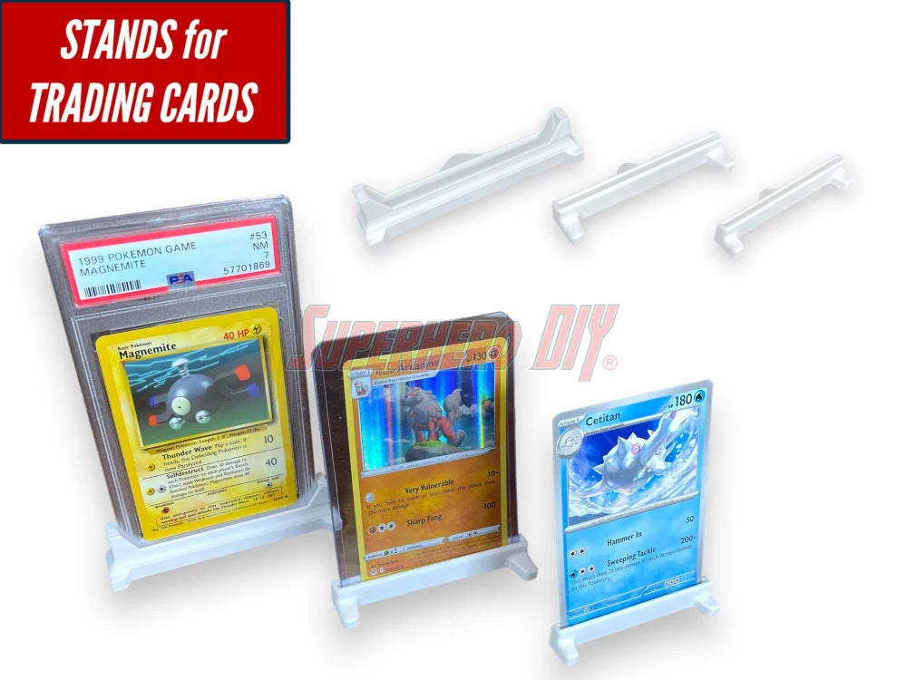 Trading Card Stands | Display your Trading Cards with ease, fits PSA graded, CGC graded or BGS slabs - Superhero DIY
