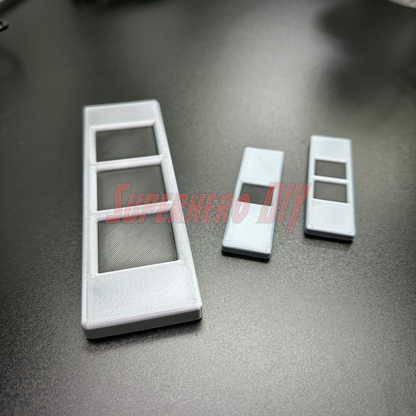 US Army Warrant Officer Rank Insignia | Multiple sizes available | 3D Replica showing three sizes on black background.