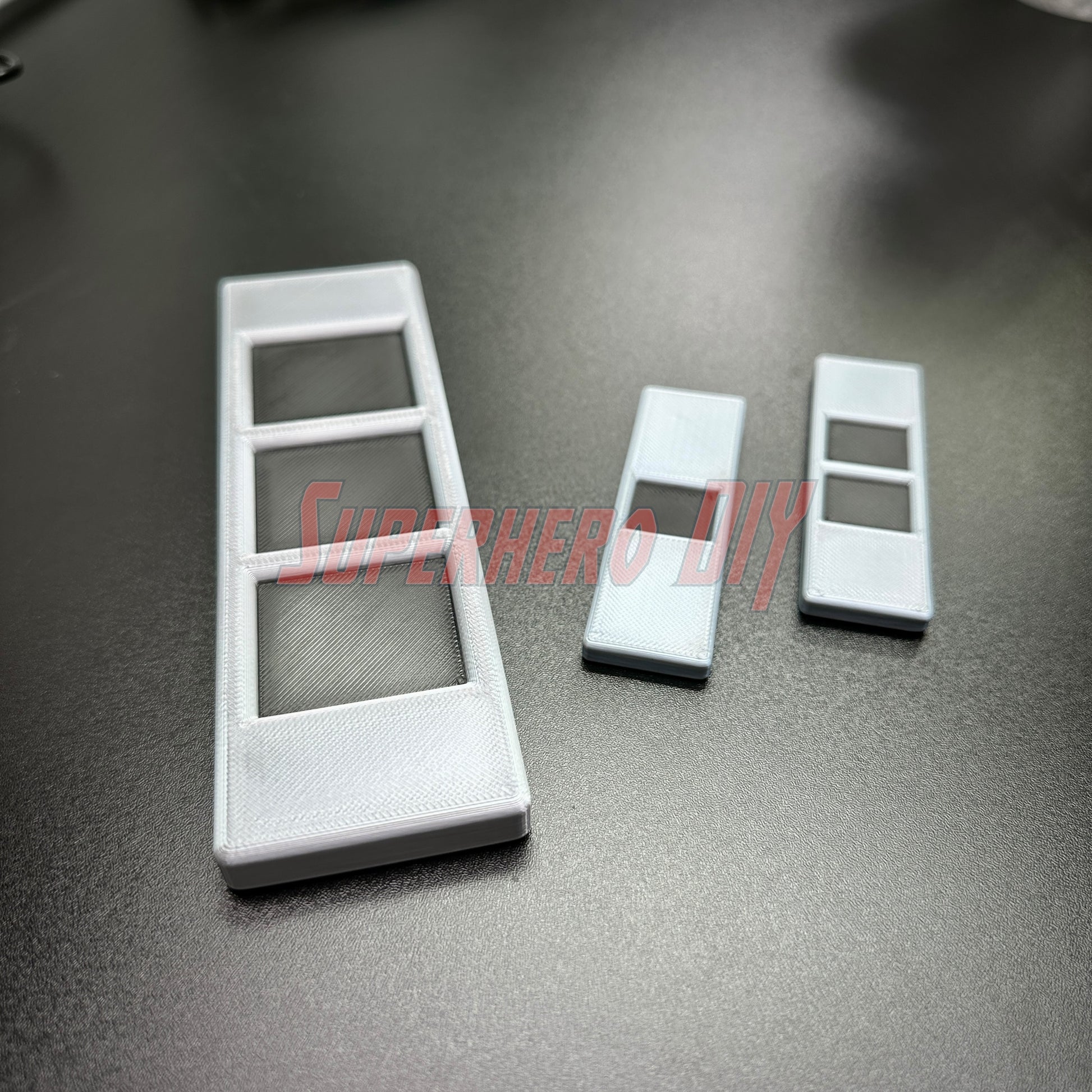 US Army Warrant Officer Rank Insignia | Multiple sizes available | 3D Replica showing three sizes on black background.