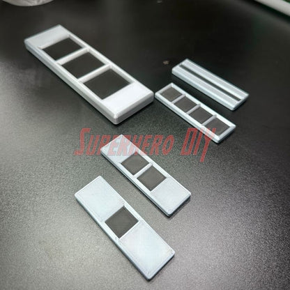 US Army Warrant Officer Rank Insignia | Multiple sizes available | 3D Replica in black and silver, displayed on a dark surface.