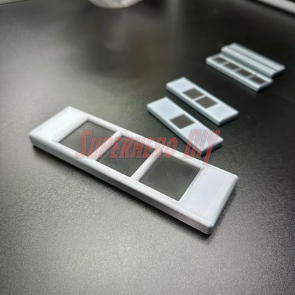 3D replica of US Army Warrant Officer Rank Insignia in black and silver, multiple sizes available, displayed on a black surface.