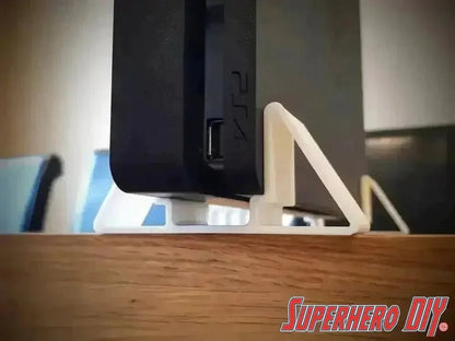 Vertical Stand 2-PACK for PS4 Slim | PlayStation Slim Vertical Support Foot Stand | Includes two stands to fit PlayStation 4 Slim Console - Superhero DIY