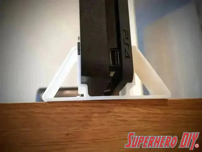 Vertical Stand 2-PACK for PS4 Slim | PlayStation Slim Vertical Support Foot Stand | Includes two stands to fit PlayStation 4 Slim Console - Superhero DIY