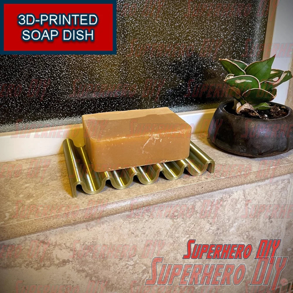 WAVY Soap Dish | Bar Soap Holder or sponge holder with simple wave design | Available in multiple colors - Superhero DIY
