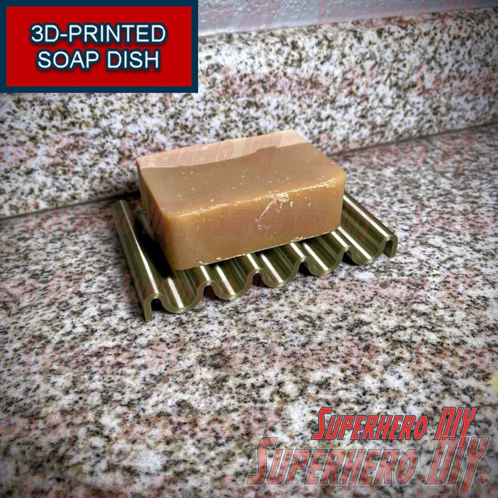 WAVY Soap Dish | Bar Soap Holder or sponge holder with simple wave design | Available in multiple colors - Superhero DIY