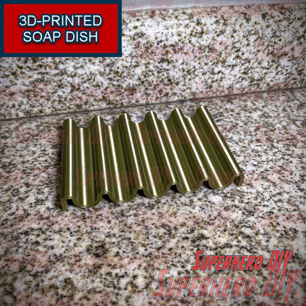 WAVY Soap Dish | Bar Soap Holder or sponge holder with simple wave design | Available in multiple colors - Superhero DIY