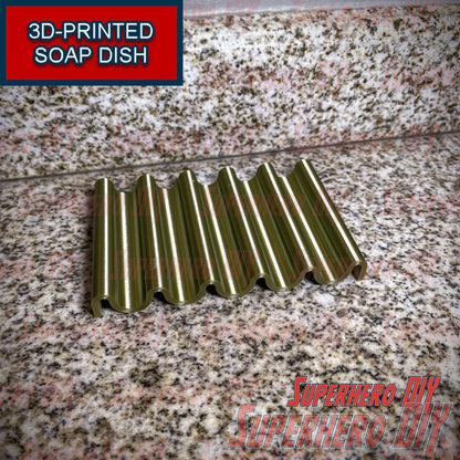 WAVY Soap Dish | Bar Soap Holder or sponge holder with simple wave design | Available in multiple colors - Superhero DIY