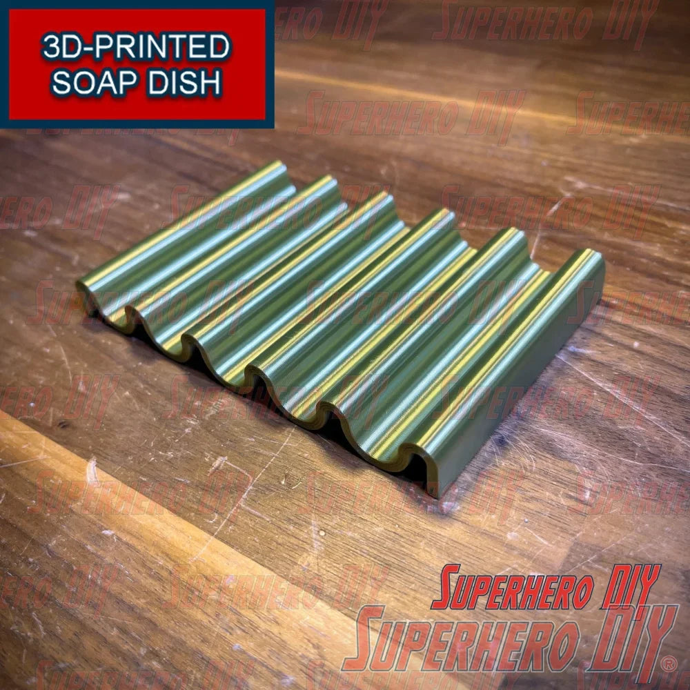 WAVY Soap Dish | Bar Soap Holder or sponge holder with simple wave design | Available in multiple colors - Superhero DIY