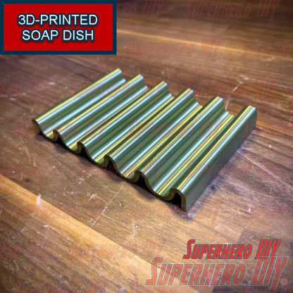 WAVY Soap Dish | Bar Soap Holder or sponge holder with simple wave design | Available in multiple colors - Superhero DIY