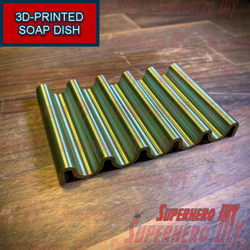 WAVY Soap Dish | Bar Soap Holder or sponge holder with simple wave design | Available in multiple colors - Superhero DIY