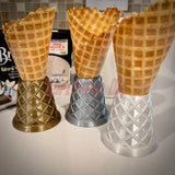 Waffle Cone Stands! Ice Cream Cone Holder Stands shaped like Waffle Cones! Perfect decor for ice cream scooping or ice cream party - Superhero DIY