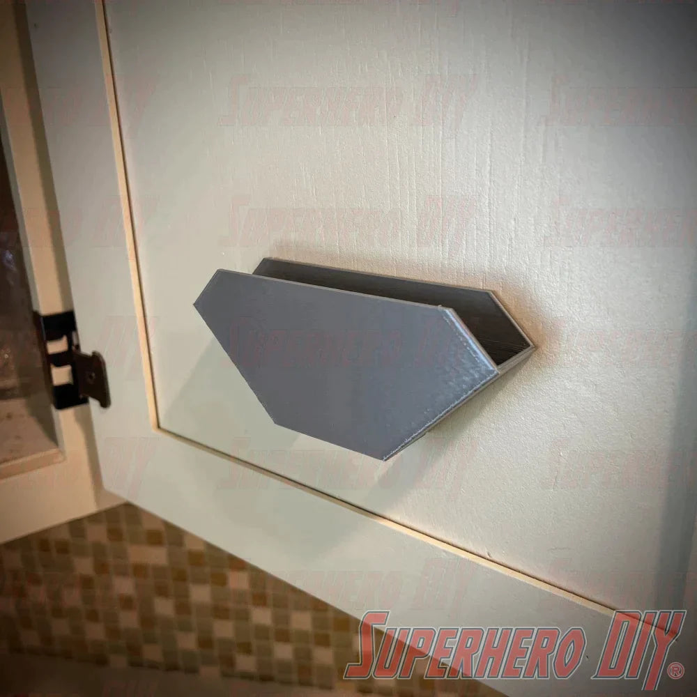 Wall Mount Filter Holder for Hario V60 Coffee Filters | Inside Shelf Filter Storage for V60 Paper Coffee Filters | Command strip included - Superhero DIY